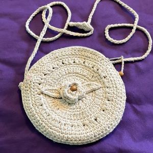 So cute macrame type purse.
